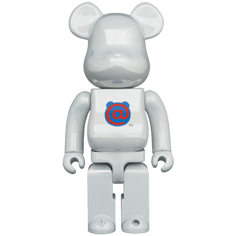 Pop Art Fusion - PopArtFusion - Medicom Toy BE@RBRICK 1st Model White Chrome 1000% by Medicom Toy (Limited Edition Art Toy Collectible) 4530956593937 popartfusion.com by Conectid