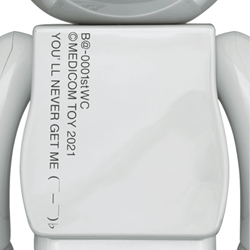 Pop Art Fusion - PopArtFusion - Medicom Toy BE@RBRICK 1st Model White Chrome 1000% by Medicom Toy (Limited Edition Art Toy Collectible) 4530956593937 popartfusion.com by Conectid