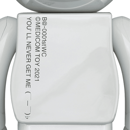 Pop Art Fusion - PopArtFusion - Medicom Toy BE@RBRICK 1st Model White Chrome 1000% by Medicom Toy (Limited Edition Art Toy Collectible) 4530956593937 popartfusion.com by Conectid