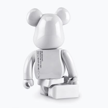 Pop Art Fusion - PopArtFusion - Medicom Toy BE@RBRICK 1st Model White Chrome Be@rbrick 200% by Medicom Toy (Limited Edition Art Toy Collectible) popartfusion.com by Conectid