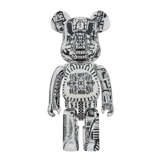 Pop Art Fusion - PopArtFusion - Medicom Toy BE@RBRICK H.R.GIGER (WHITE CHROME Ver.) 1000%by Medicom Toy (Limited Edition Art Toy Collectible) BERB61 popartfusion.com by Conectid