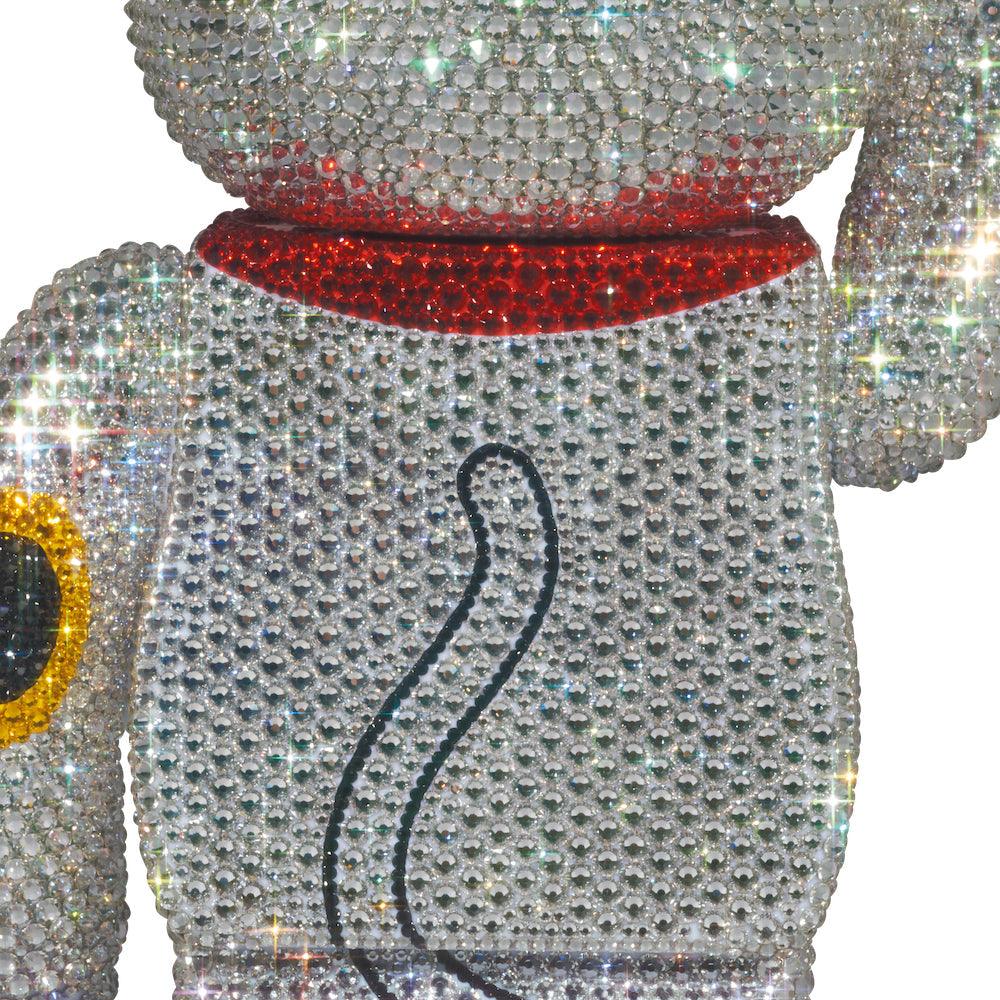 CRYSTAL DECORATE BE@RBRICK Maneki Neko Gold Fortune 400% - PopArtFusion