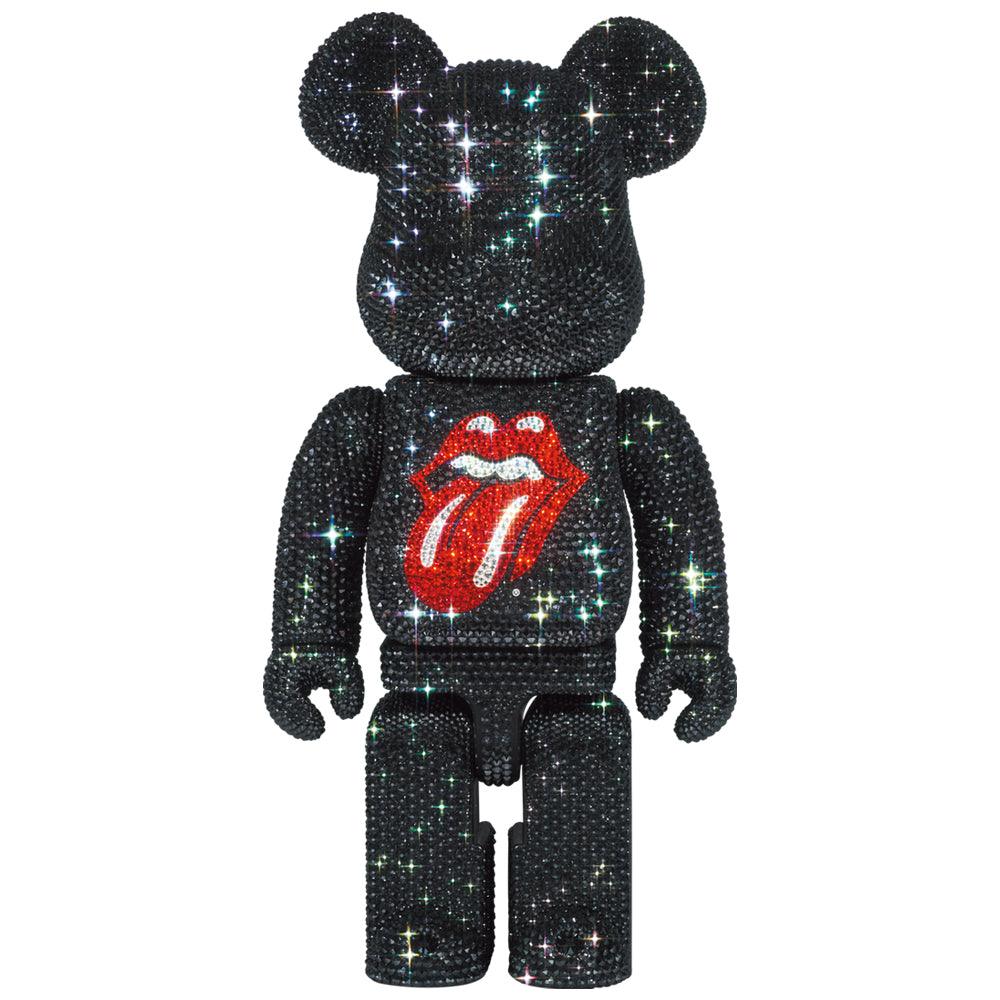 CRYSTAL DECORATE BE@RBRICK The Rolling Stones Tongue Logo 400％《Planned to be shipped in late May 2023》 - PopArtFusion