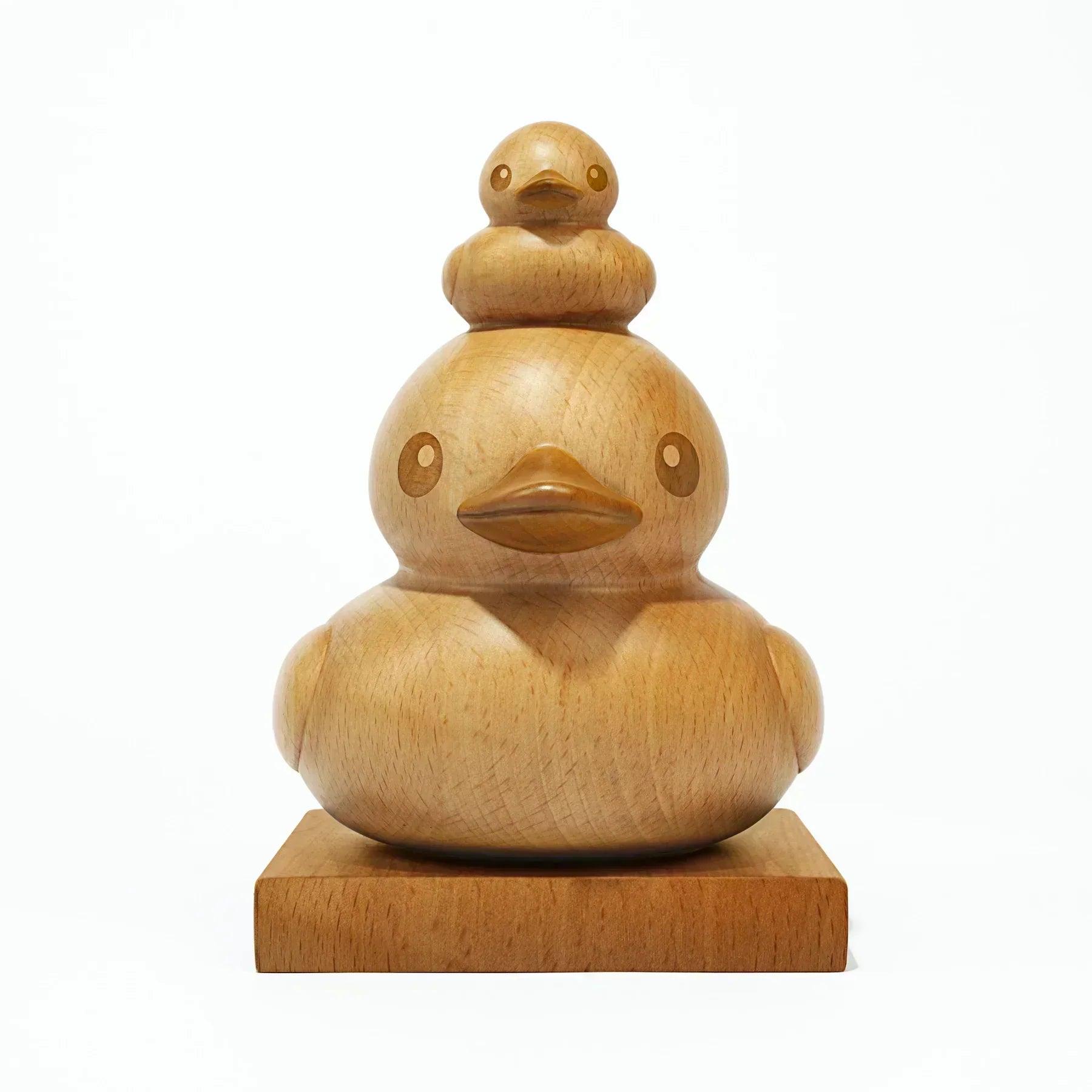 Pop Art Fusion - PopArtFusion - ARR-DDT Store Double Ducks 7-inch Wooden Sculpture DDT-DDDH-06 popartfusion.com by Conectid