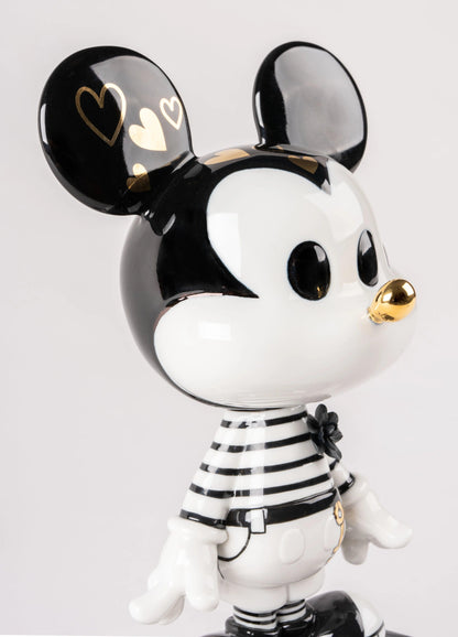 Pop Art Fusion - PopArtFusion - Llardo Lladro x Disney - Mickey in black and white Sculpture - Handmade in Spain - Open Edition 01009601 popartfusion.com by Conectid