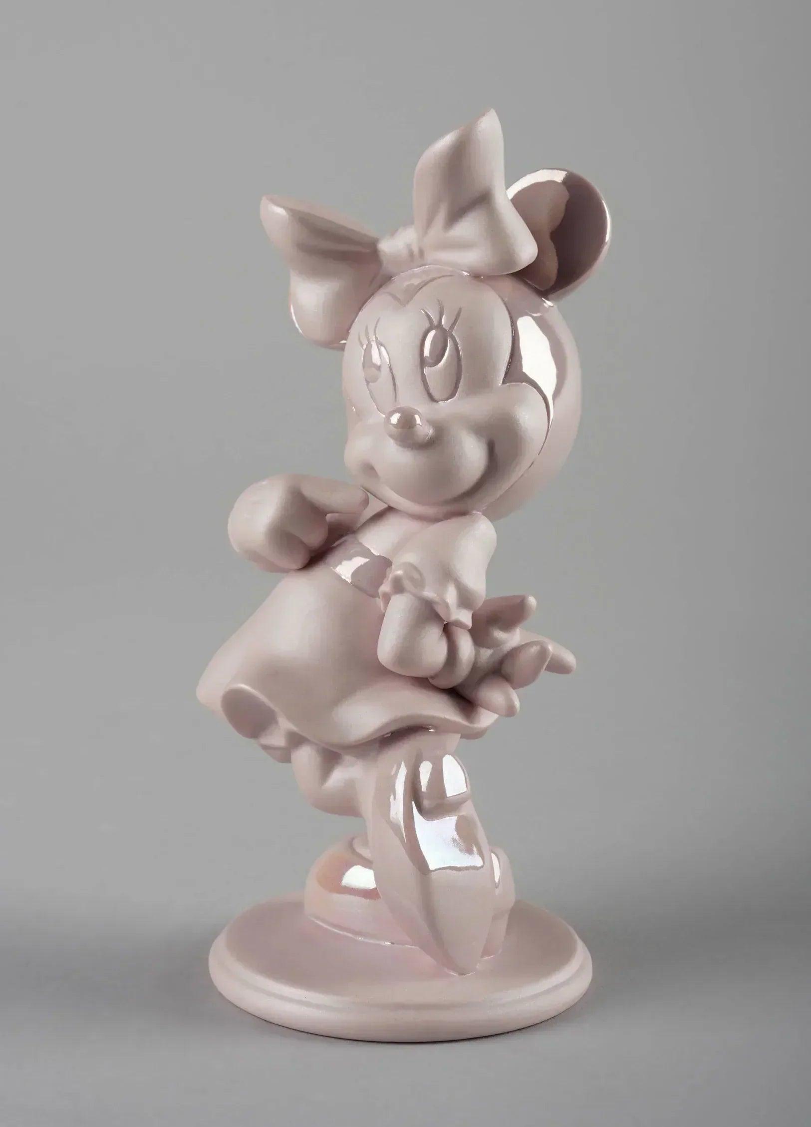 Pop Art Fusion - PopArtFusion - Llardo Lladro x Disney - Minnie Mouse Pink Figurine with glitter effect - Handmade in Spain - Open Edition 01009419 popartfusion.com by Conectid