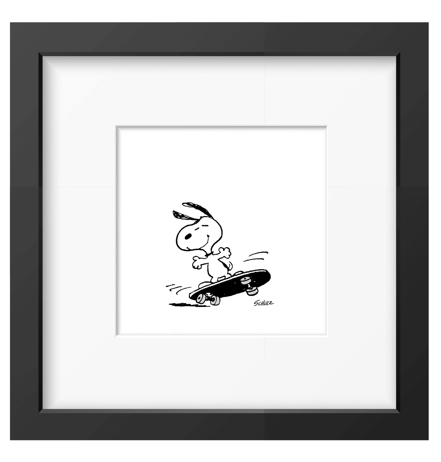 Peanuts Skateboard Framed Print - PopArtFusion